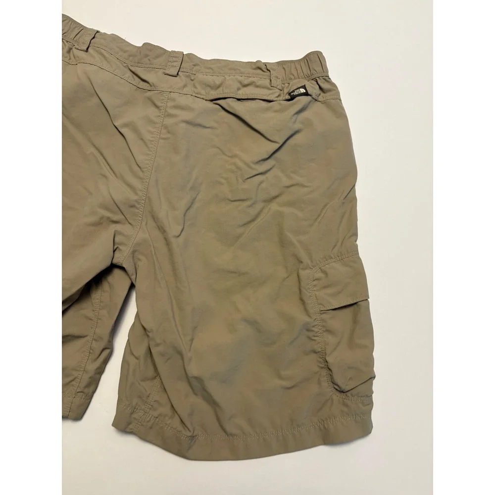 The North Face Cargo Shorts Mens Large Tan Ripstop Hiking Outdoor Utility